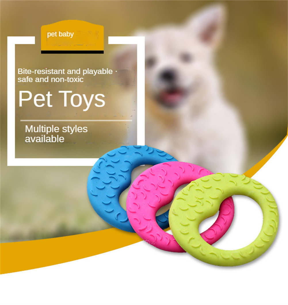 Update Pet Suppliesdog Bite Ring Toys Anti-Bite Soft Rubber Training Molar Moon Toy Puppy Dental Care Cleaning Oral Chew