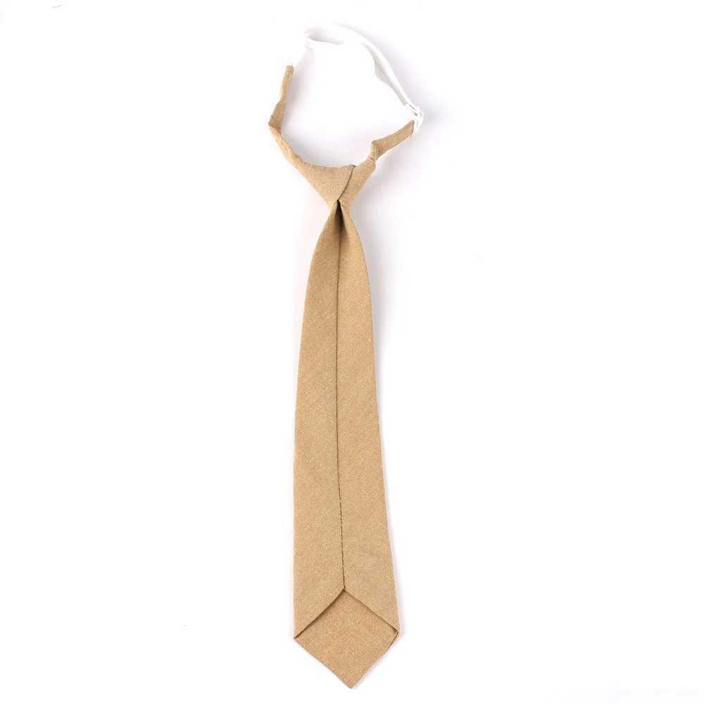 Solid Color Tie For Men Wen Simple Skinny Neck Tie For Boys Girls Casual Students Neckties Adt Cotton Neck Ties For Gifts X250407