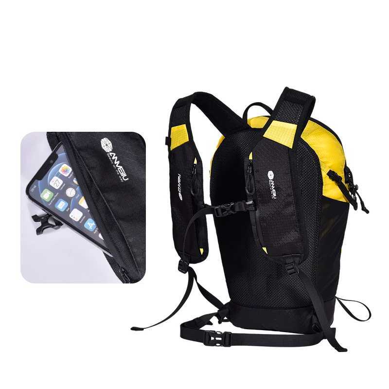 ANMEILU Mountaineering backpack 15 liters mens and womens outdoor sports bag waterproof camping hiking rain Hydration BackpackC250407