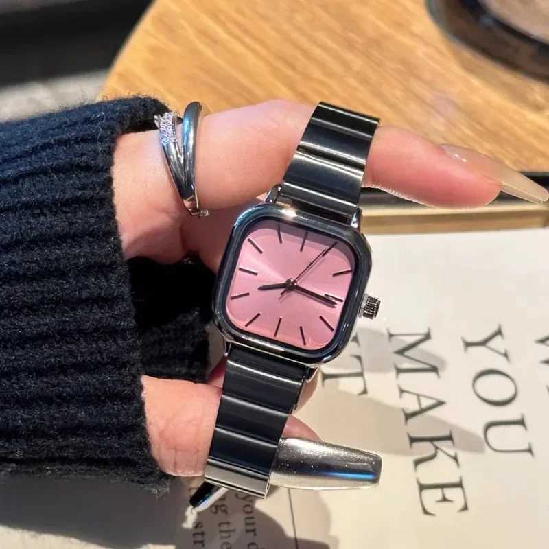 Hot selling luxury brand black womens watch fashion quartz watch womens adjustable stainless steel strap watch Reloj MujerT250408