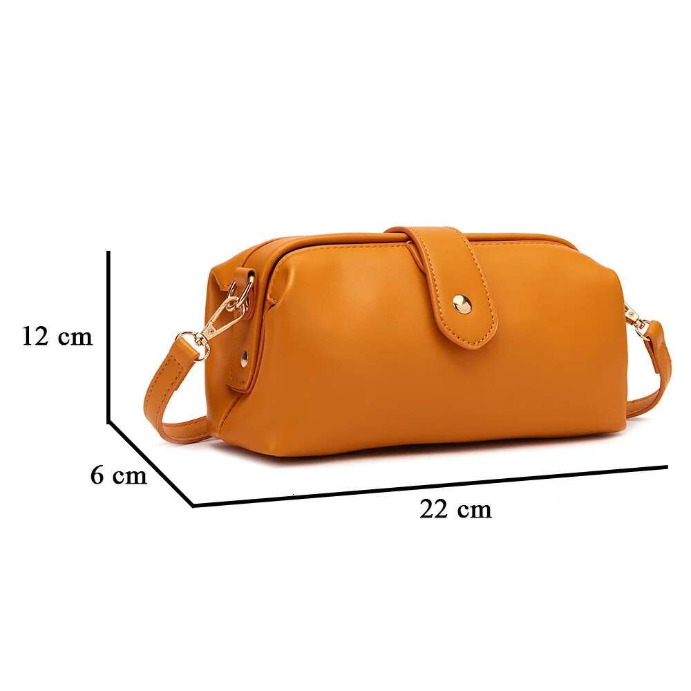 New Oil Wax PU Leather Retro European And American Style Doctor Clip Crossbody Shoulder Purses Mini Bag