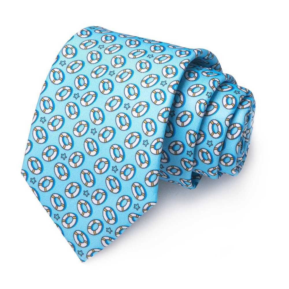 EASTEPIC Classic Mens Ties Fashionable Print Neckties with Geetric Designs Blue Ties for Men Wedding Accessory Birthday Gift X250407