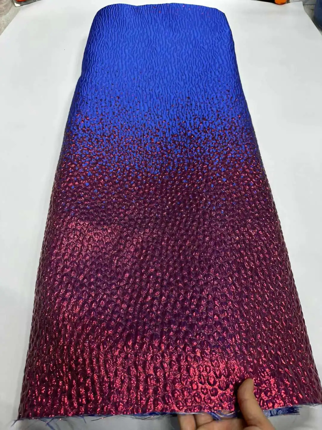 African Brocade Fabric Jacquard Organza Lace 2024 Nigerian Damask Gradient Lace French Net Material Brocard Tissu AH13 250408