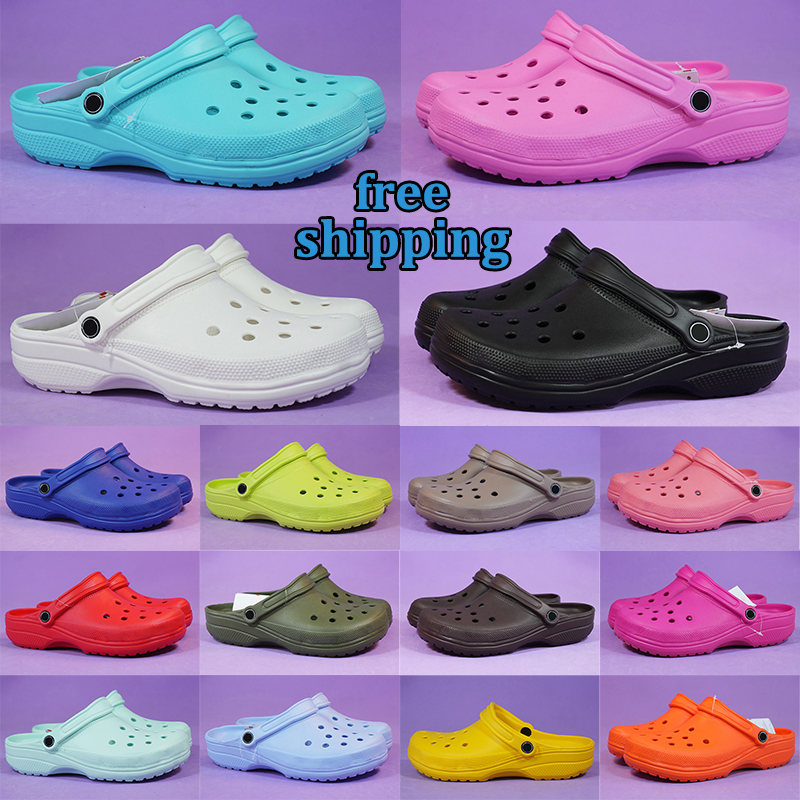 free shipping designer sandals men women famous slippers durable clogs summer outdoor beach sandal comfortable slides shoes black white light grey