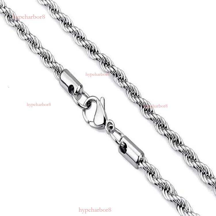 designer jewelry women men High Quality Gold Plated chain Stainless Steel Necklace rope chains gift 2-5mm sier necklace