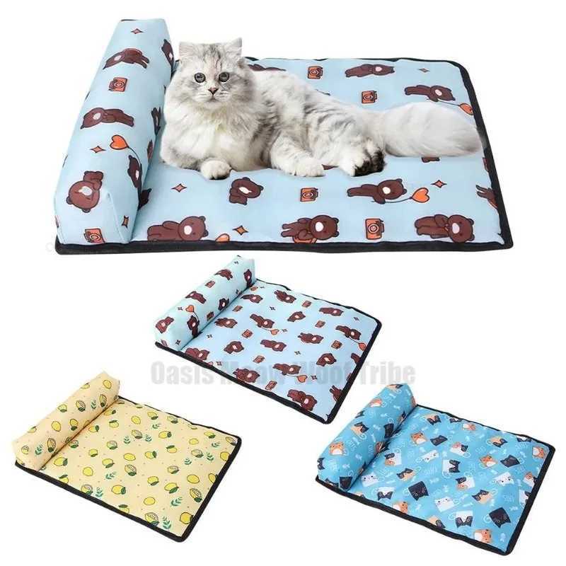 Pet cooling pad cat bed dog house pad summer dog pad cat ice silk cooling blanket pad Y250407