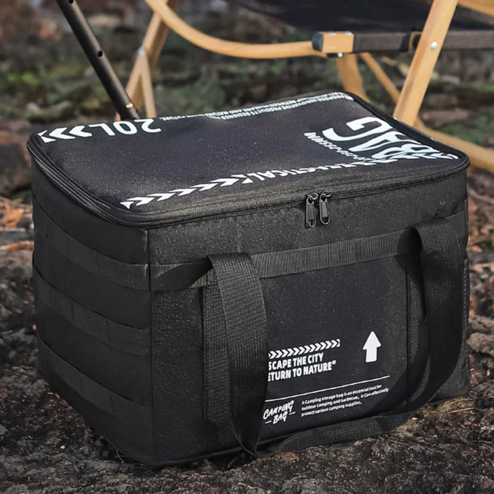 20 L Outdoor Camping Storage Bag Cooler Lunch Box Thermal bag Travel Tableware Handbag Insulated bag for Camping Picnic ToolC250407