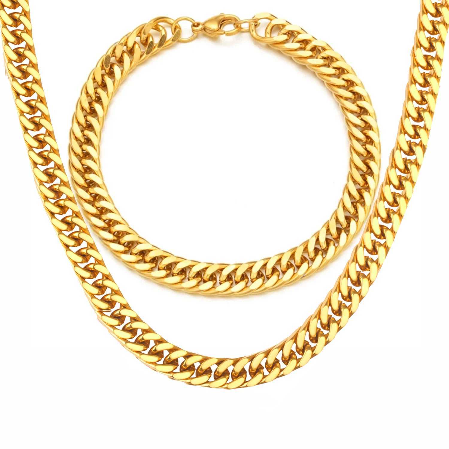 Golden stainless steel 6.5mm curly Cuban chain bracelet for womens fashion parties weddings jewelry sets gifts Y250408