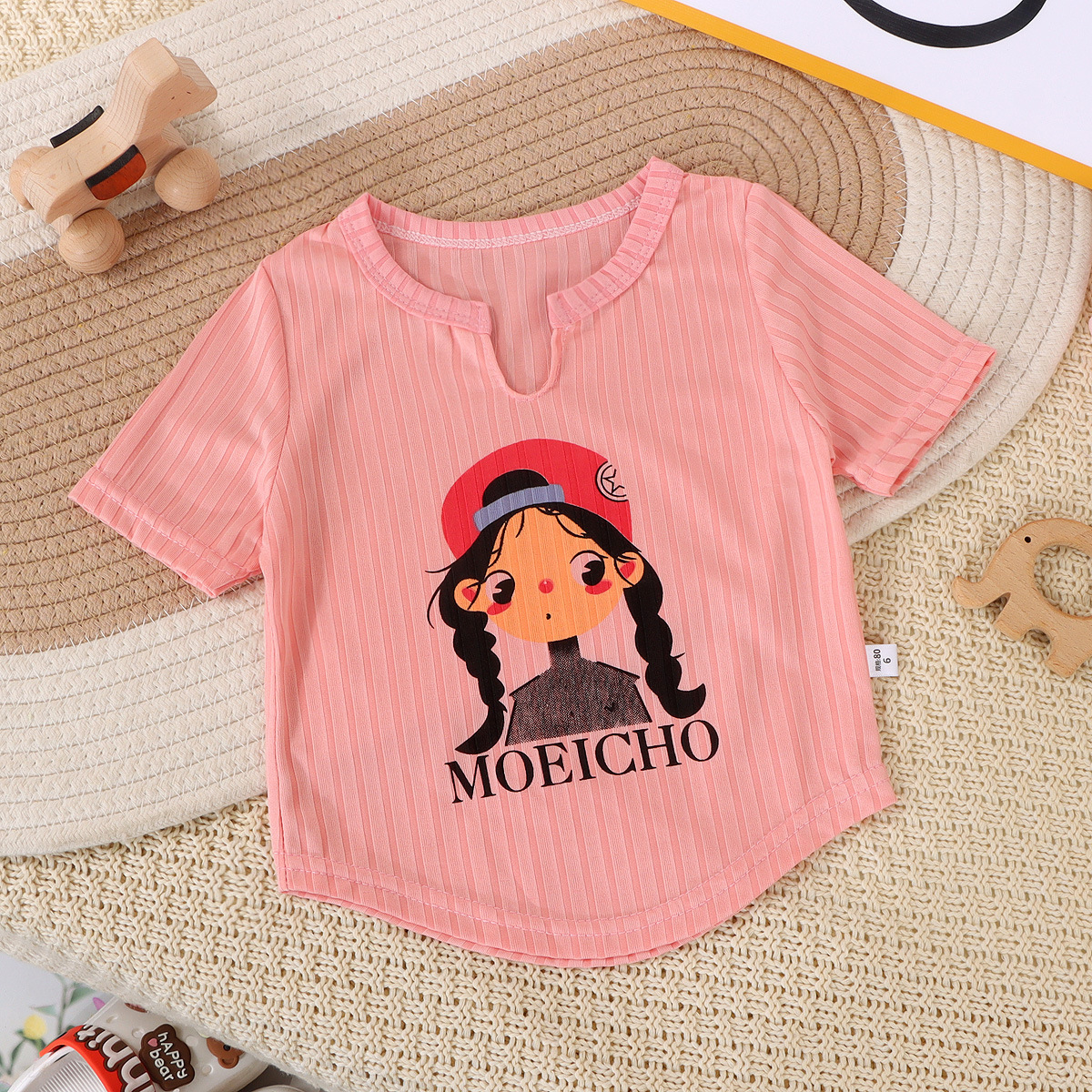 Ddmyshoesvip Girls Ice Silk Short Sleeved T Shirt New Summer Thin Top Base Coat Fashionable Children S Clothing Trend