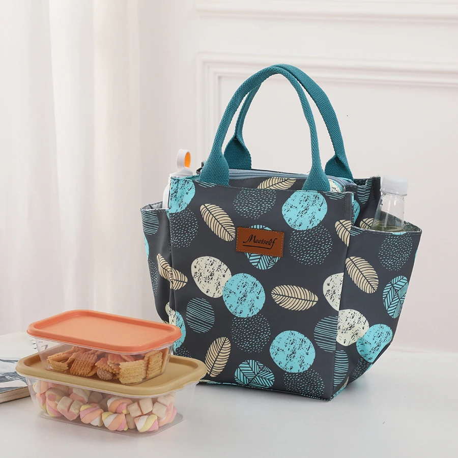 Comes with rice Oxford cloth insulated lunch bag stylish large capacity waterproof tote 250401