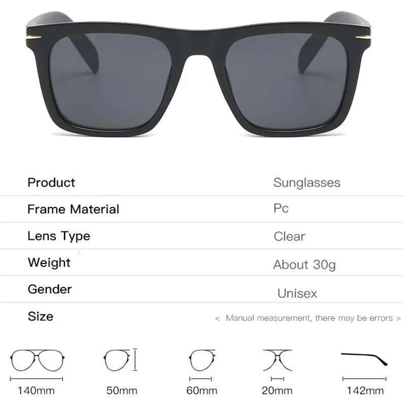 Vintage Square Sunglasses Men Anti-Blue Light Glasses Fashion Gradient Driving Shades Leopard Black Brand Oculos