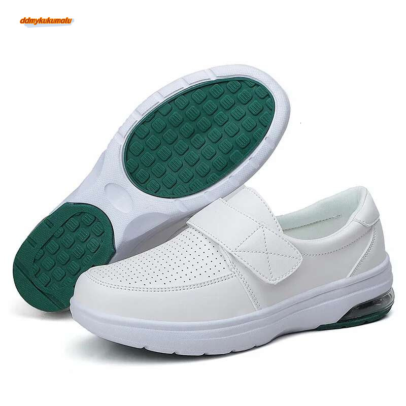 Comfortable Soft White Flat Air Casual Sneakers for Non-slip Breathable Women Non Slip Hospital Nurse Shoes ddmykukumalu