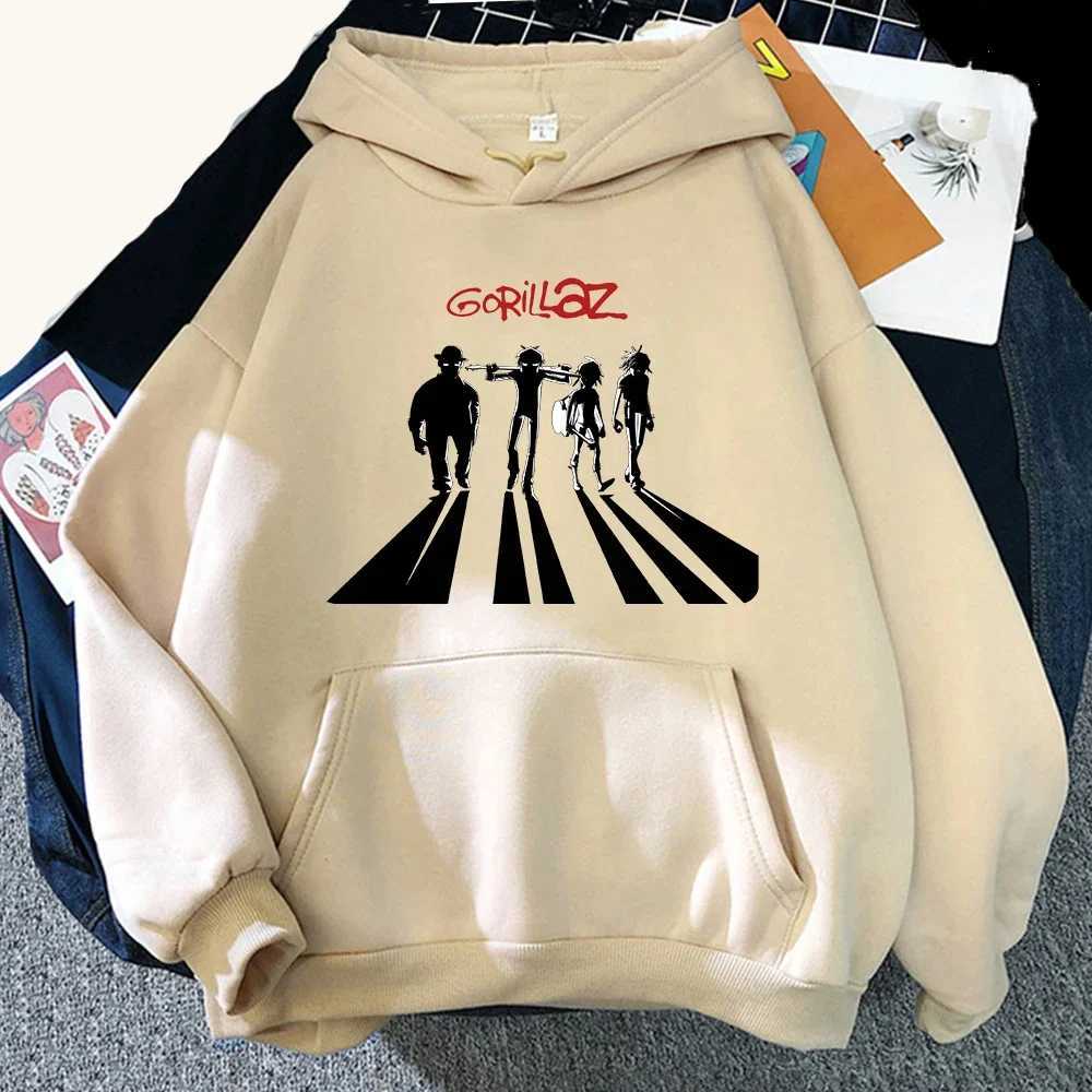Gorillaz Hoodie Music Band Printed Mens Casual Hoodie Hip Hop Hoodie Sportswear Harajuku Pullover Tracksuit Unisex Clothing W250408
