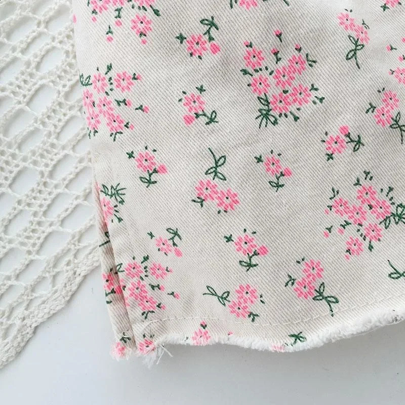 Baby Stylish Cute Sweet Pink Floral Skirts Summer Fashionable Girls Short Skirt Korean Children A-line Skirt Kids Clothes 250408