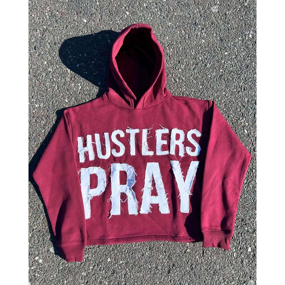 2025 new Y2K letter sticker embroidered unisex loose and versatile casual hoodie