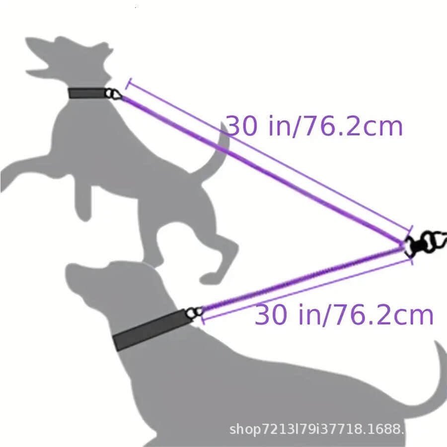 Pet with one trailer and two braids, PP round rope, chain, walking dog leash, double leash topstamp