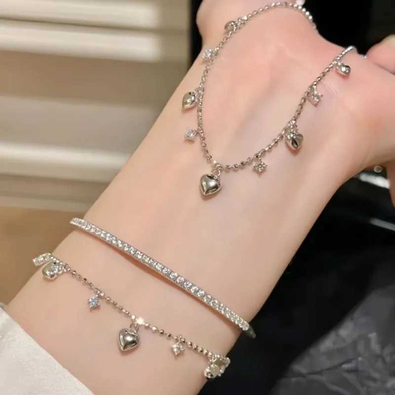 ENSHIR Lucky Colorf Beads Shiny Zircon Water Drop Bracelet for Wen Fashion Delicate Jewelry Gift WholesC250408