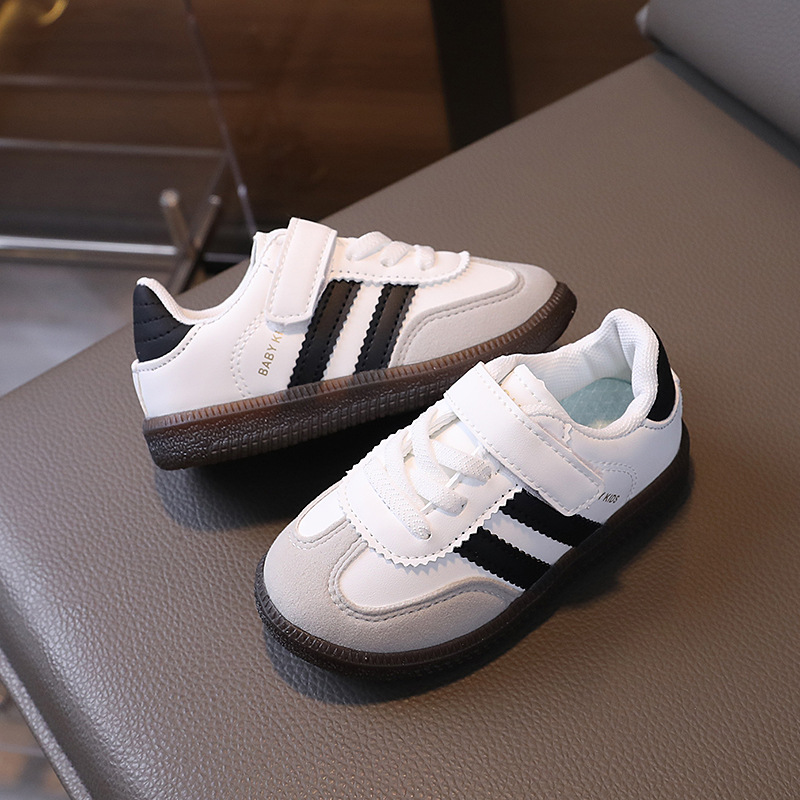 2025 Toddlers Casual Sneakers New Black Soft Bottom Girls Boys Training Shoes Walkfashion Spring Summer Fashion Kids Baby Casual Shoes Size 21 - 30 W0