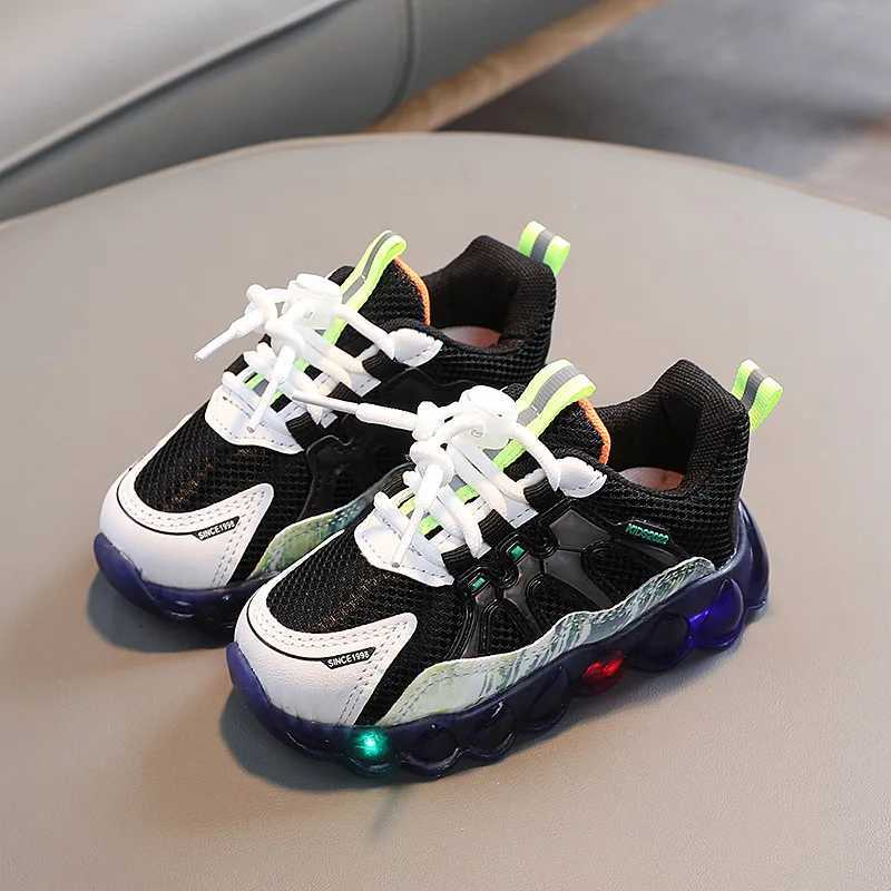 Childrens running shoes mesh breathable casual sports shoes childrens lightweight sports shoes boys and girls anti slip outdoor W250407