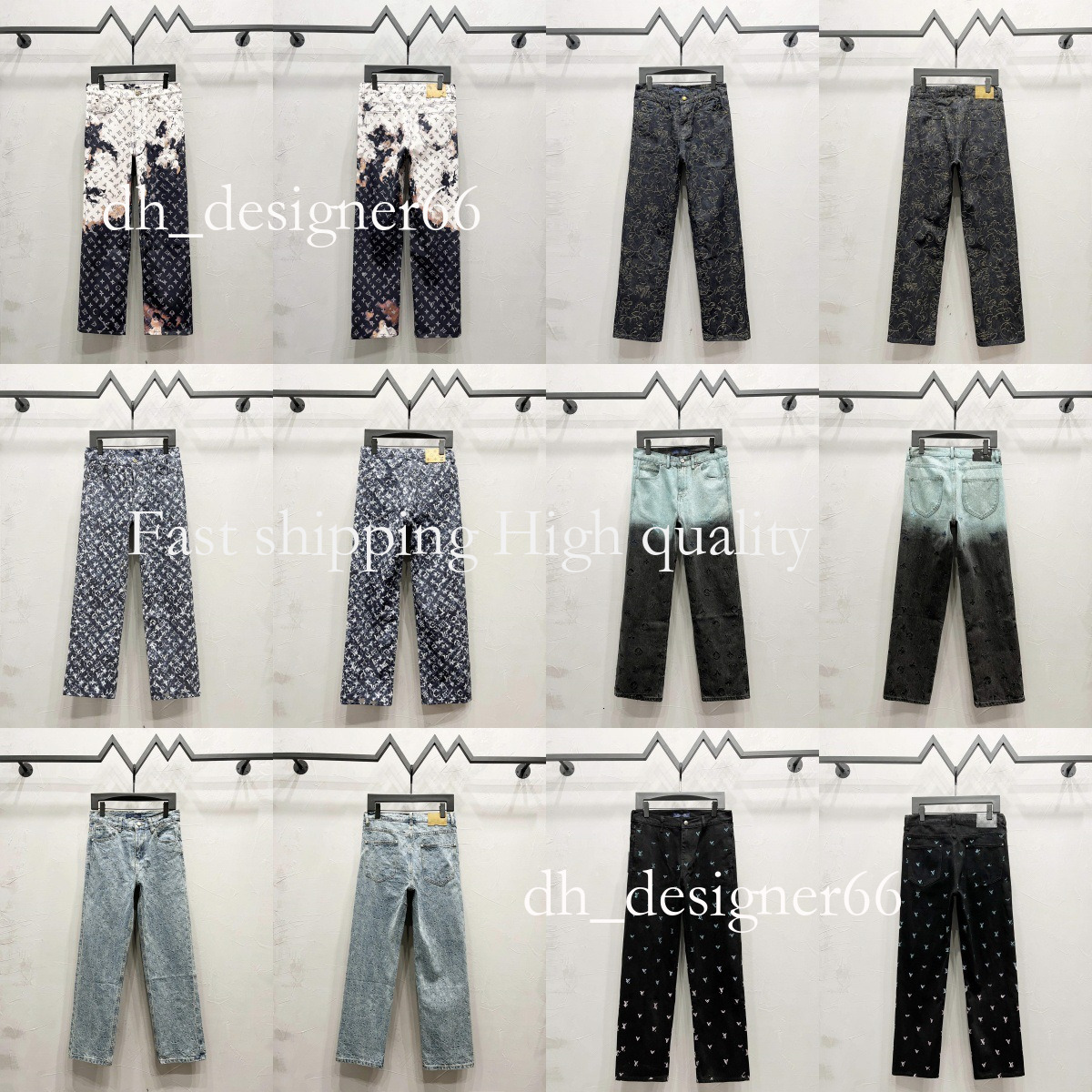 Designer louies jacket Men's Jacket Embroidery Full Letter Mosaic Checkered Denim Jacket Baggy Jeans Vintage Luxury Washed Denim Suit Men Women Jeans Pants 04 b5