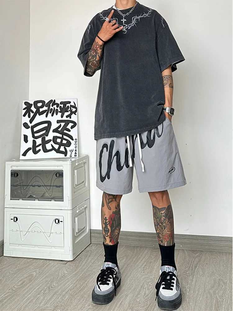 American fitness shorts high-quality cotton shorts fashionable sports shorts and streetwear unisex stylesXJ250407