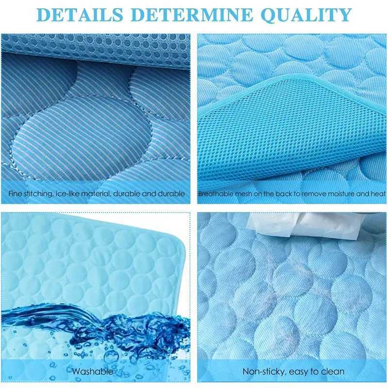 Summer dog cooling pad dog cat blanket sofa breathable pet dog bed washable small medium and large dog cart Y250407