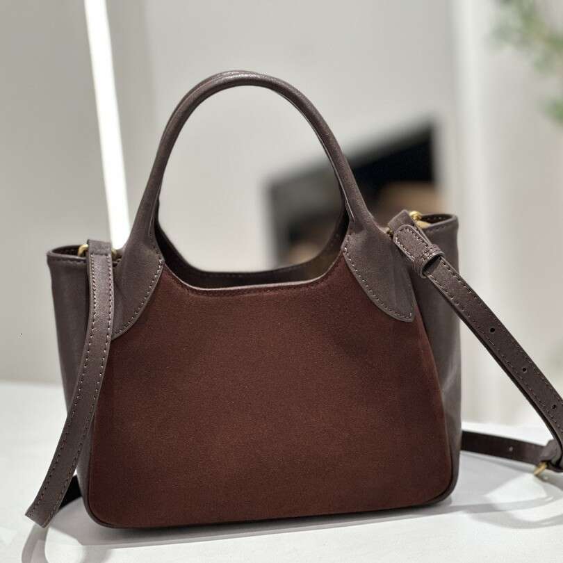 Luxury Bags Designer Minority Baidi Women's New Basket Handbag Matte Large Capacity Leather One Shoulder Cross Body Bag