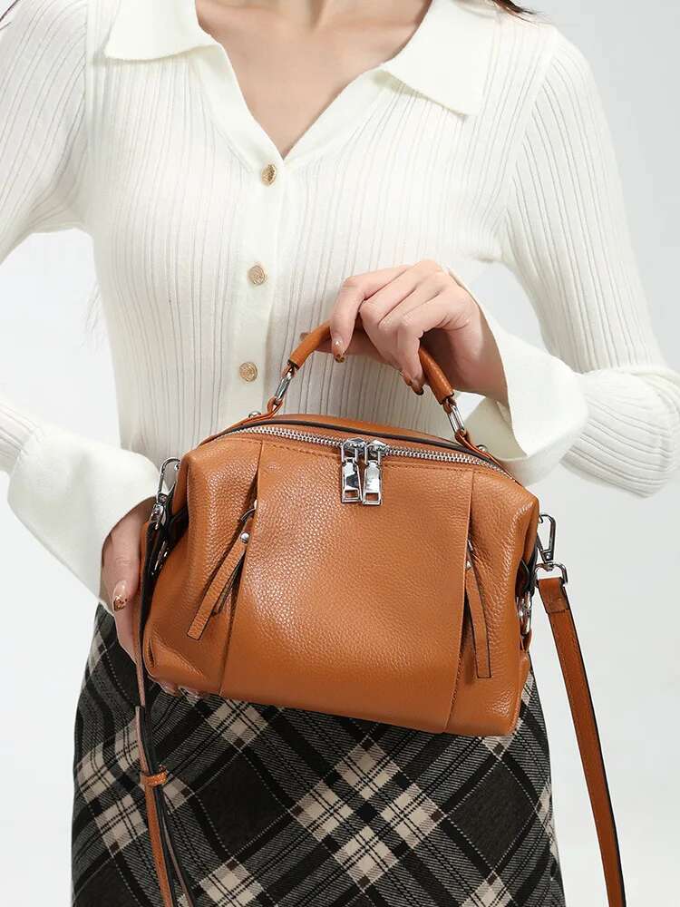 YANATARI Genuine Leather Woman Shoulder Handbags Ladies Crossbody Bags Designer Minimalism Cowhide Bag