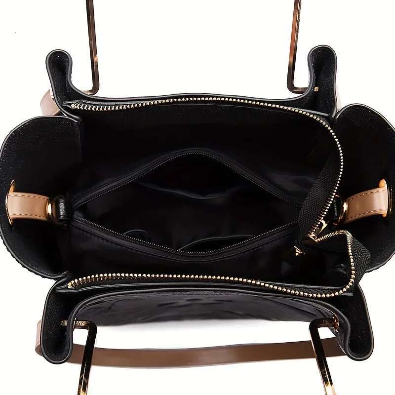 Elegant ral Faux Leather Satchel - Water-Resistant Work with Adjustable Strap, Secure Zip & Sg Bag