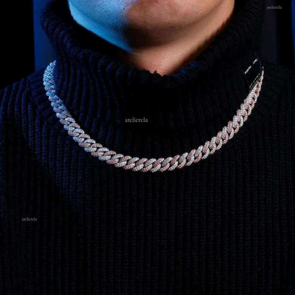 10mm S Sier Dia Vvs Clarity with Gra Certificate Moissanite Cuban Chain