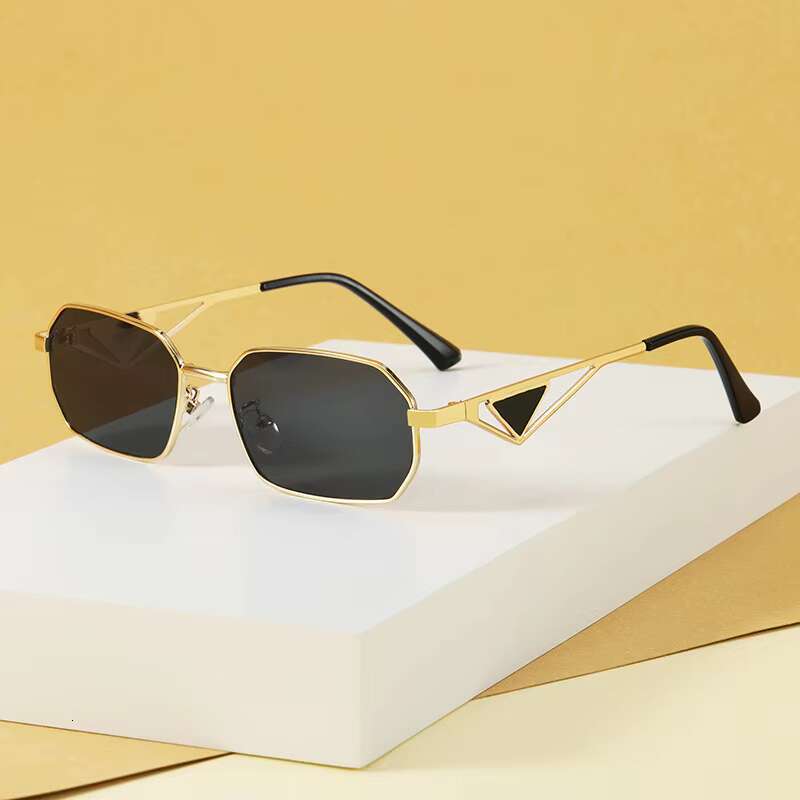 Custom Fashion Metal Lunettes Uv400 Shades Glasses Triangle Leg Sunglasses