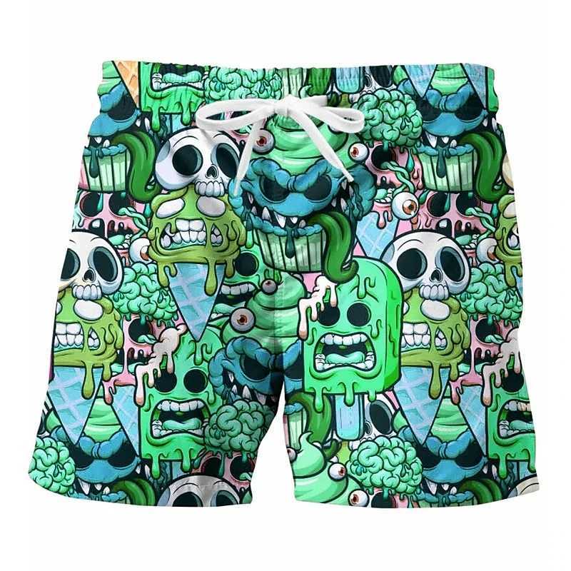 Summer basketball mens floral beach cute board mens swimsuit rainbow shorts dry sports swimsuit Hawaii large swimsuitXJ250407