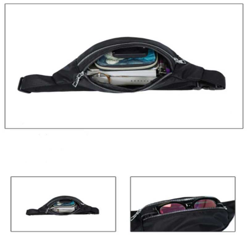 Womens waterproof waist bag fashionable casual chest handbag unisex sports travel wallet plain weave waist bag belly bag Z250407