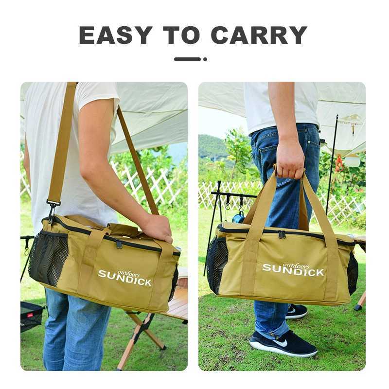Outdoor Portable Storage Bag Large Capacity Travel Tableware Bag Meal Bag for Camping Picnic Tool Cookware Utensils OrganizerC250407