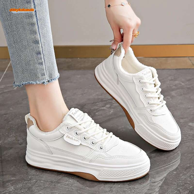 Women's Thick Sole Sports White Velvet Cotton Acts, New Stylish Design 2025, Suitable For Outdoor Activities, Work Acts #ddmykukumalu