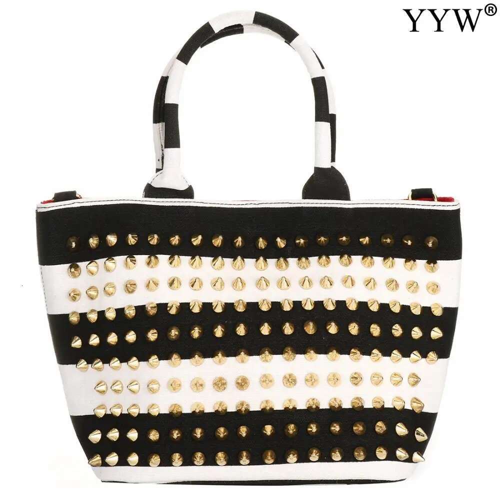 Rivet Designer Women' Large Capacity Shoulder High Quality Pu Leather Handbags And Purse Female Retro Tote Bags