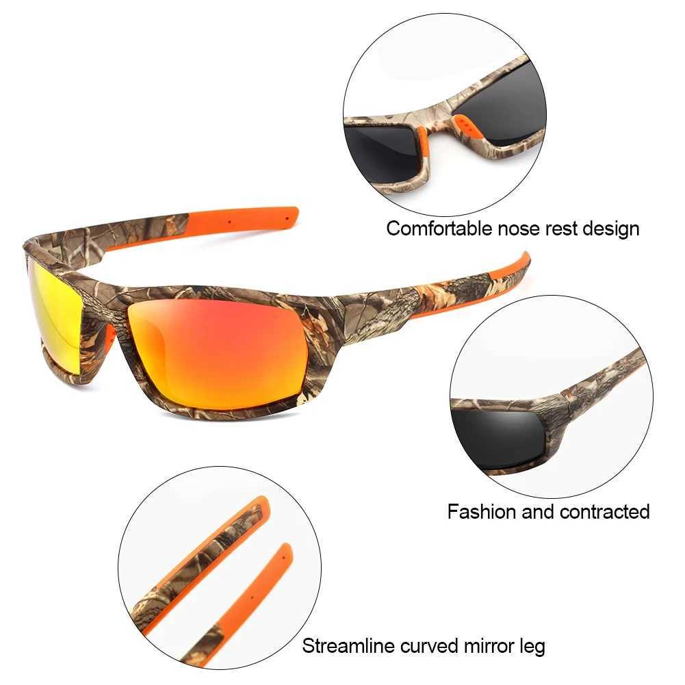 Outdoor Polarized Sunglasses Color Camouflage Sports Fishing Riding Sunglasses Beach Sunglasses Mens Sunshade Glasses UV400 W250408