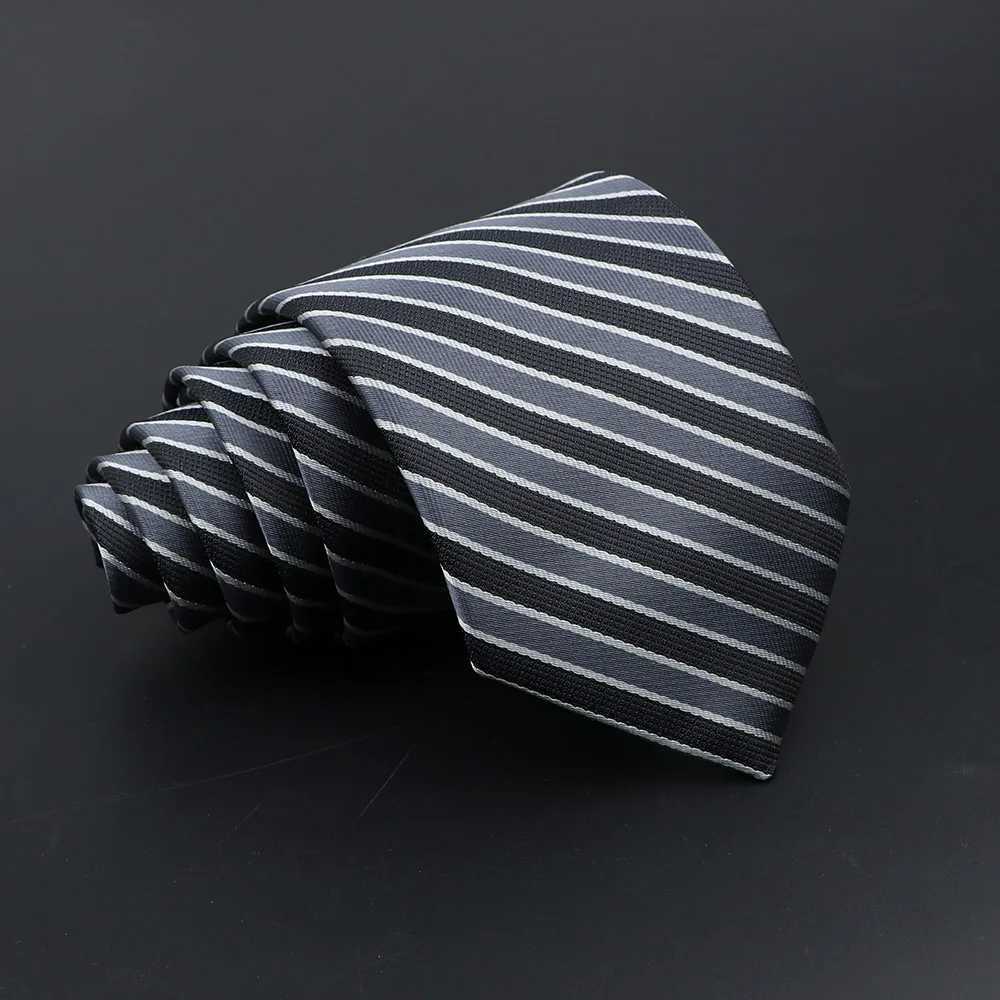 Classic Tie For Men Business Solid Color Stripe Plaid Dots 7cm Jacquard Wedding Dress Necktie Daily Wear Cravat Accessories Gift X250407