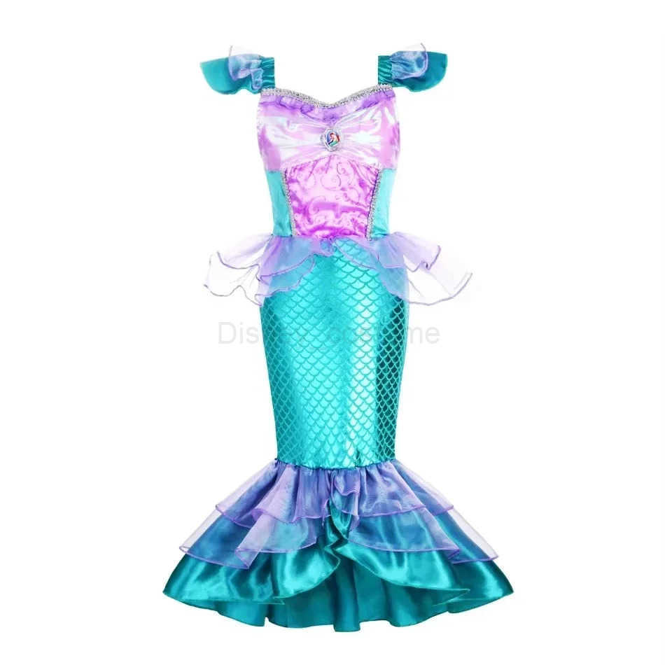 Disney Mermaid dress girl childrens role-playing dress princess costume performance costume birthday party Halloween costume X250408