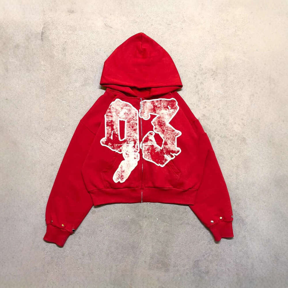 Loose 93 size 3D printed street fashion trend versatile hoodie for American young people