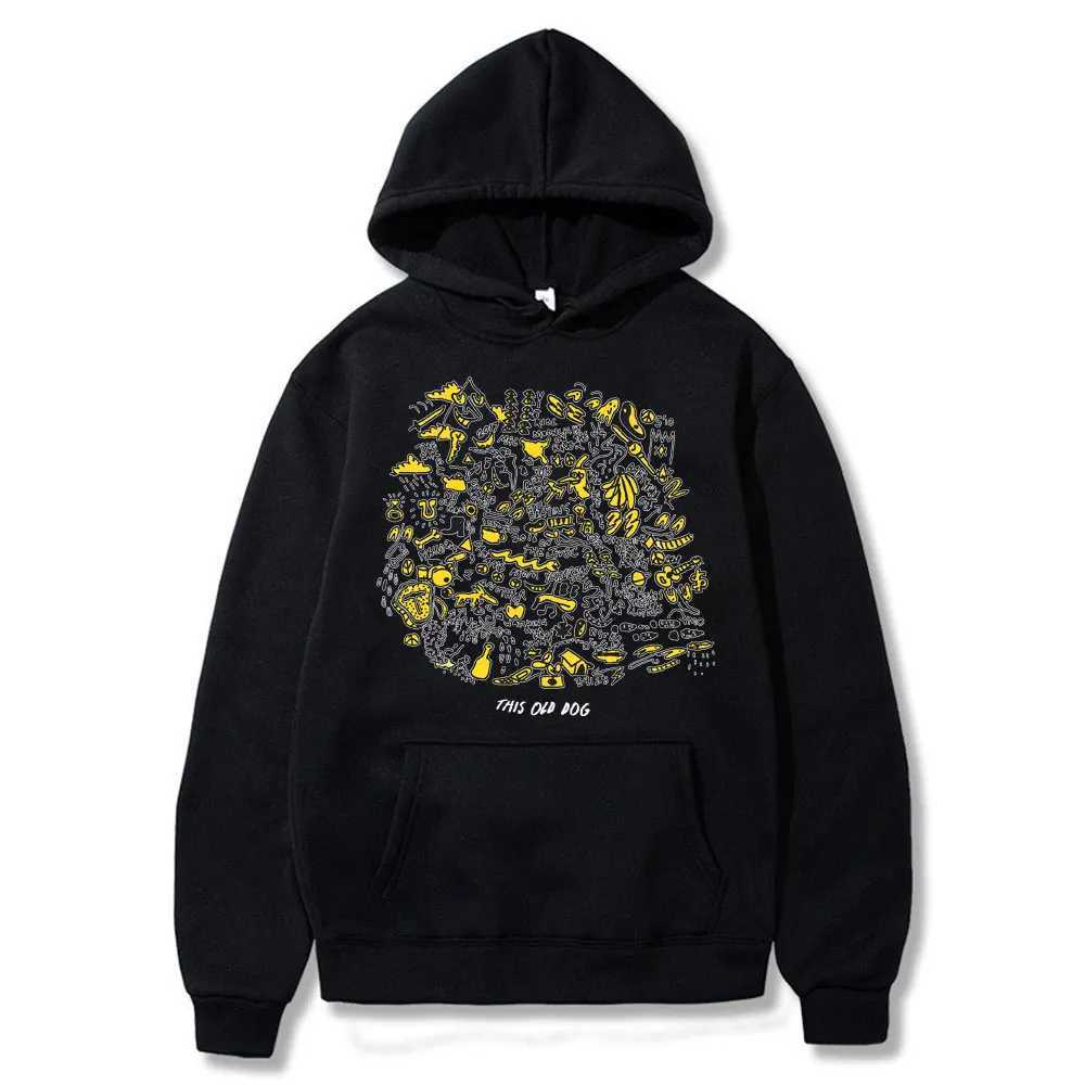 Singer Mac Demarco This Old Dog Album Graphic Printing Hoodie Mens Retro Oversized Sportswear Mens Pop Music Hoodie W250408