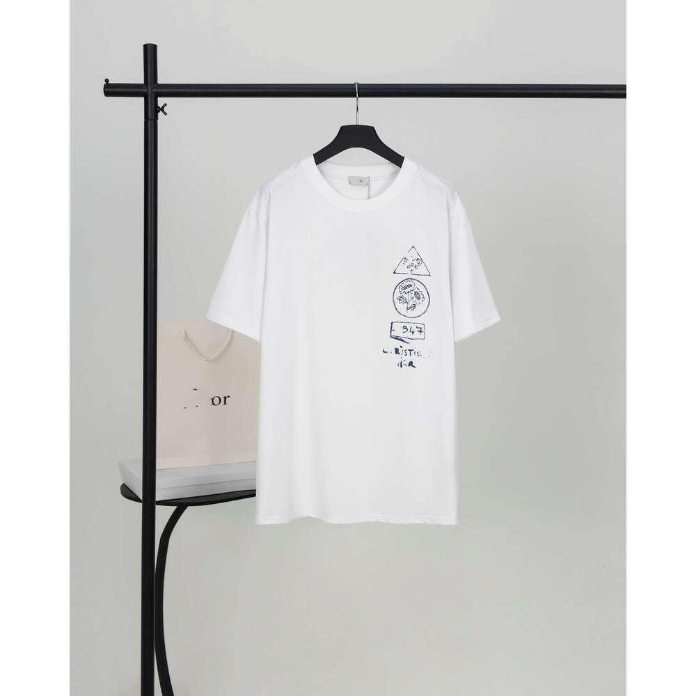 Casual T-Shirt High Version DO Dijia 2025 New Dreamy Cabin And Dynamic Tree Shadow Print Casual Loose Short Sleeved T-Shirt
