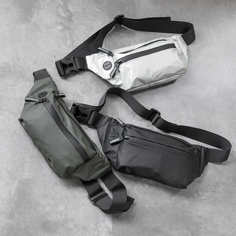 Waterproof mens waist bag Fanny Pack fashionable chest bag outdoor sports cross body bag casual travel mens waist belt bag Z250407