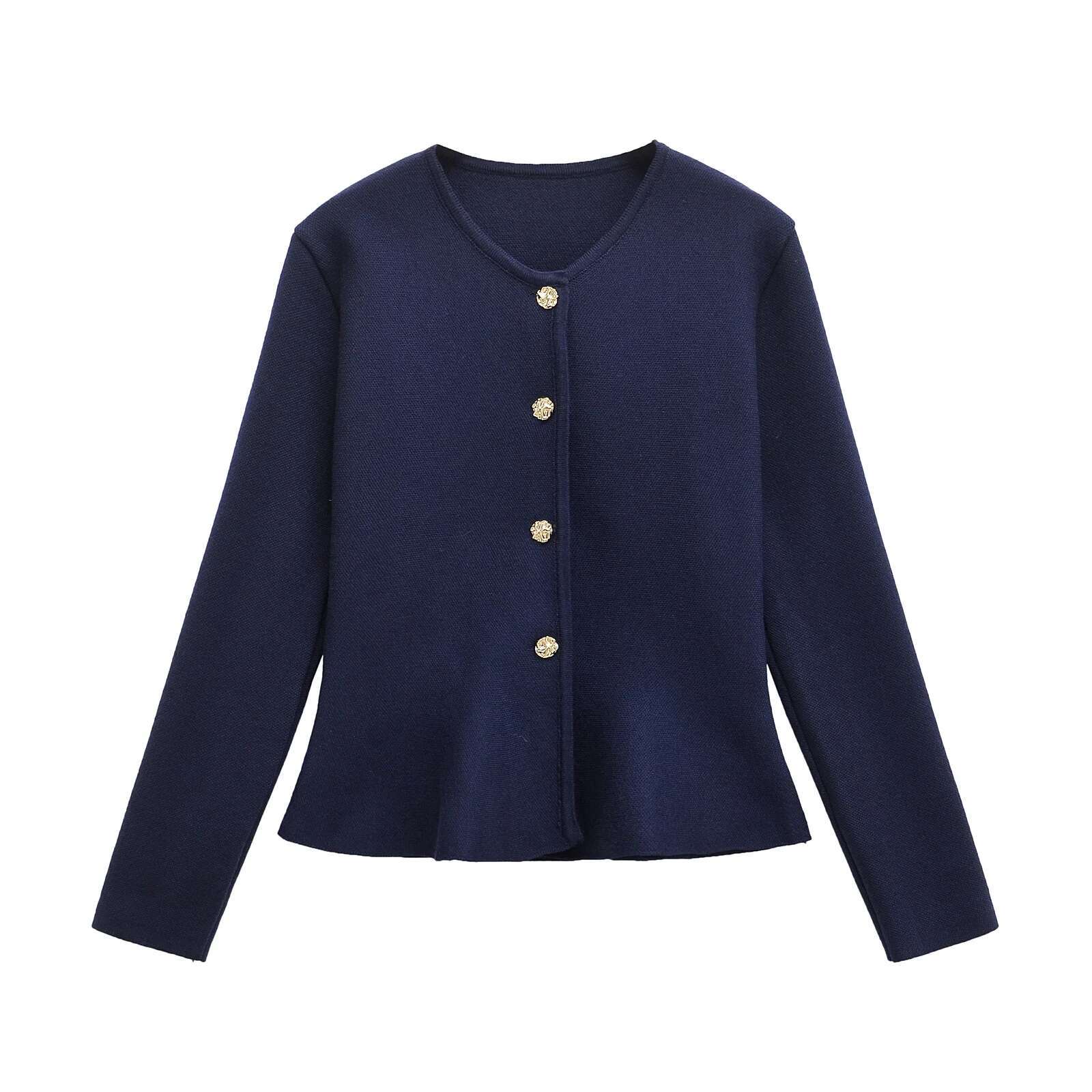 Short Skirt Style Hem Clothing Button Women Top Autumn Casual Sweaters Female Cardigan 9598241