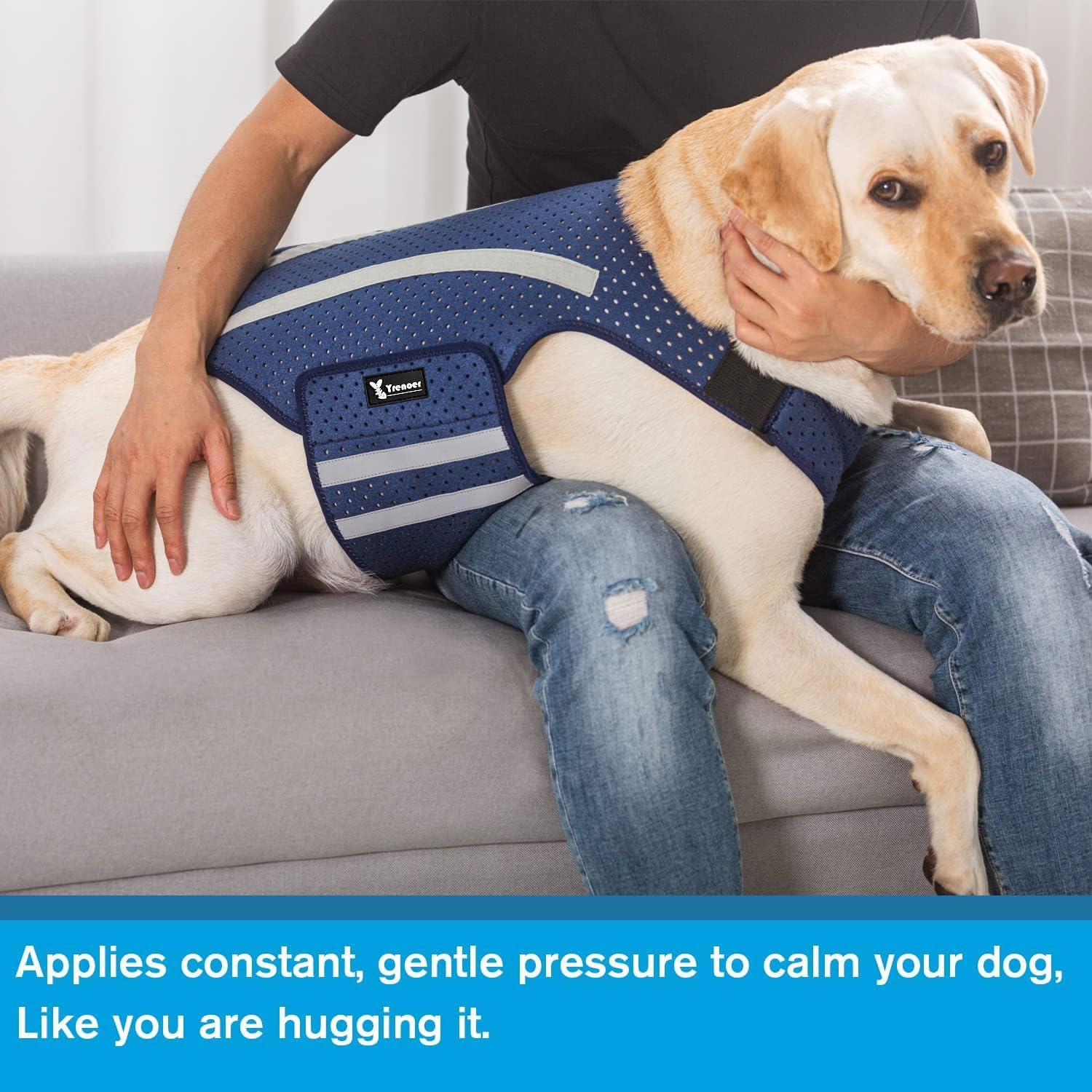 Breathable Yrenoer Dog Anxiety Relief Jacket - Soothing Wrap Coat for Stressful Situations