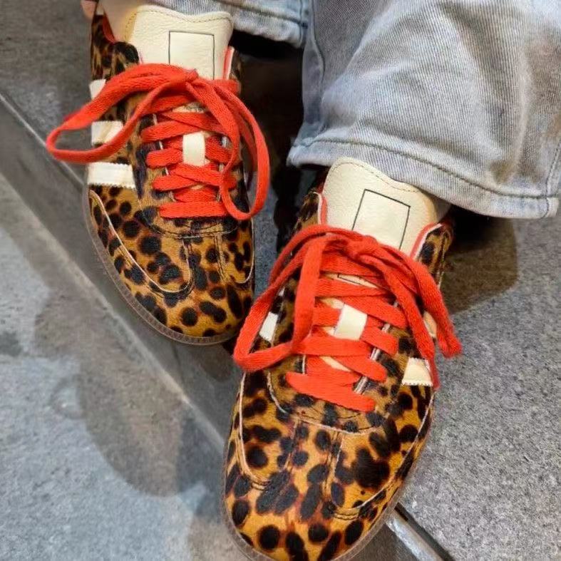 womens designer trainers German army trainer zebra shoes Veaan samgel designer sneakers for Man Women Whitecoreblack Bonners Gum leopards print black Flat Sports