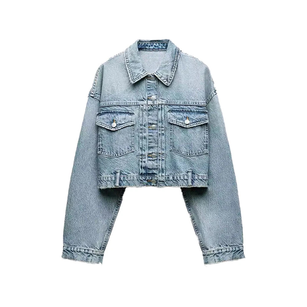 UNIZERA Autumn Product Fashion Casual Womens Wear Simple Edition Short Cowboy Jacket Top 250407