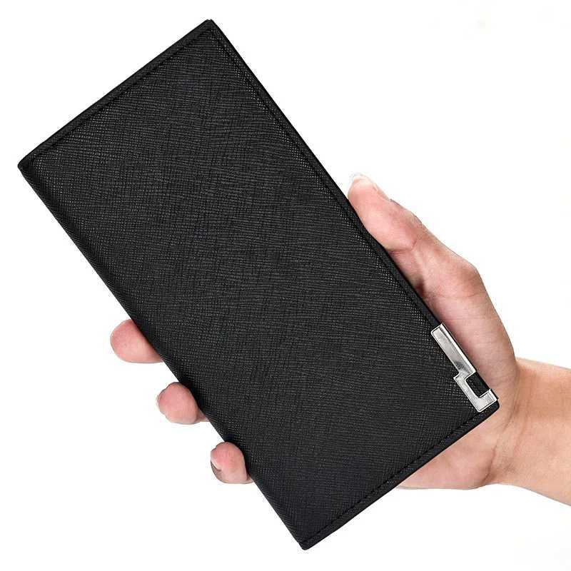 Mens wallet Men Leather Wallet ID Card Holder Purse Checkbook Long Clutch Bifold PU Synthetic Leather Standard Wallets H2511071