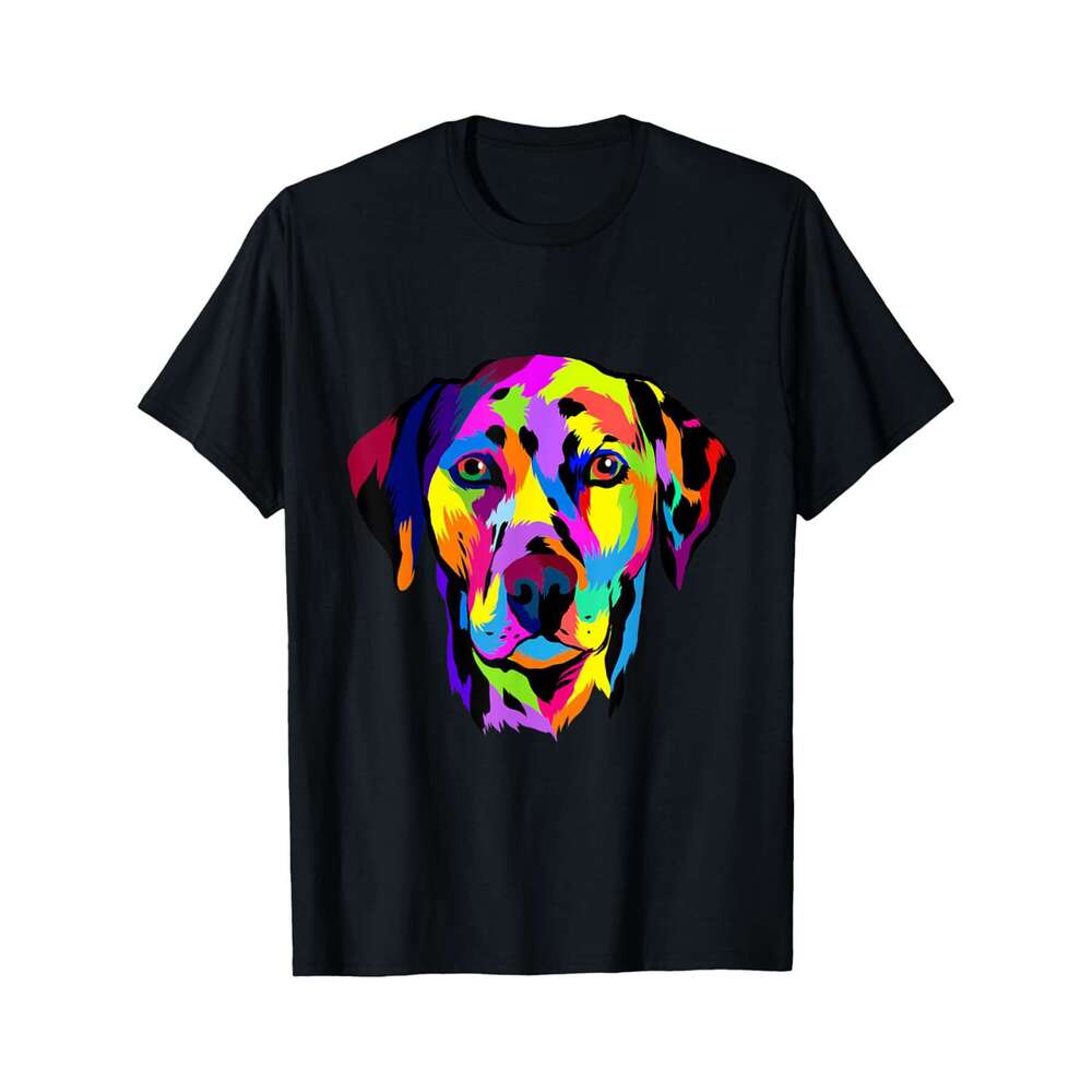 Designer T shirt Pop Art Dalmatian Dog Face Dalmatian Lover Dalmatian Mom Dad - 220g Tshits