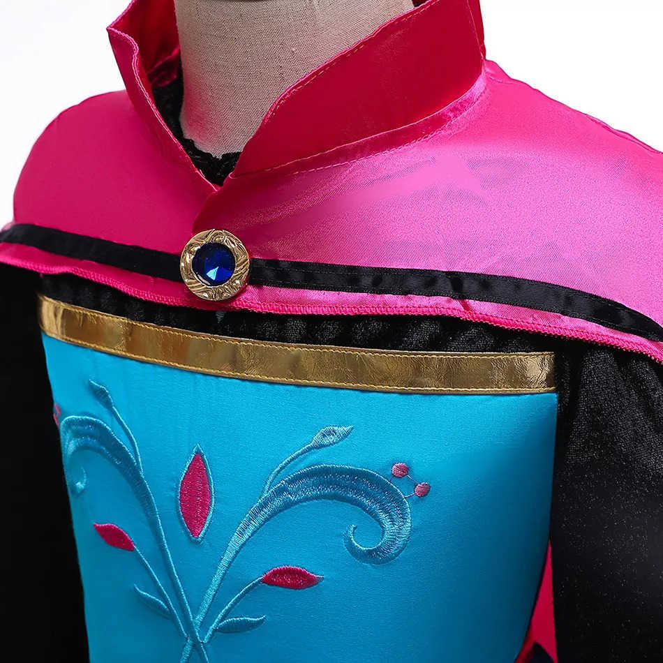 Disney Girl Elsa Coronation Dress up Long Sleeve Snow Queen Halloween Party Princess Costume Childrens Christmas Elsa Fancy Costume X250408